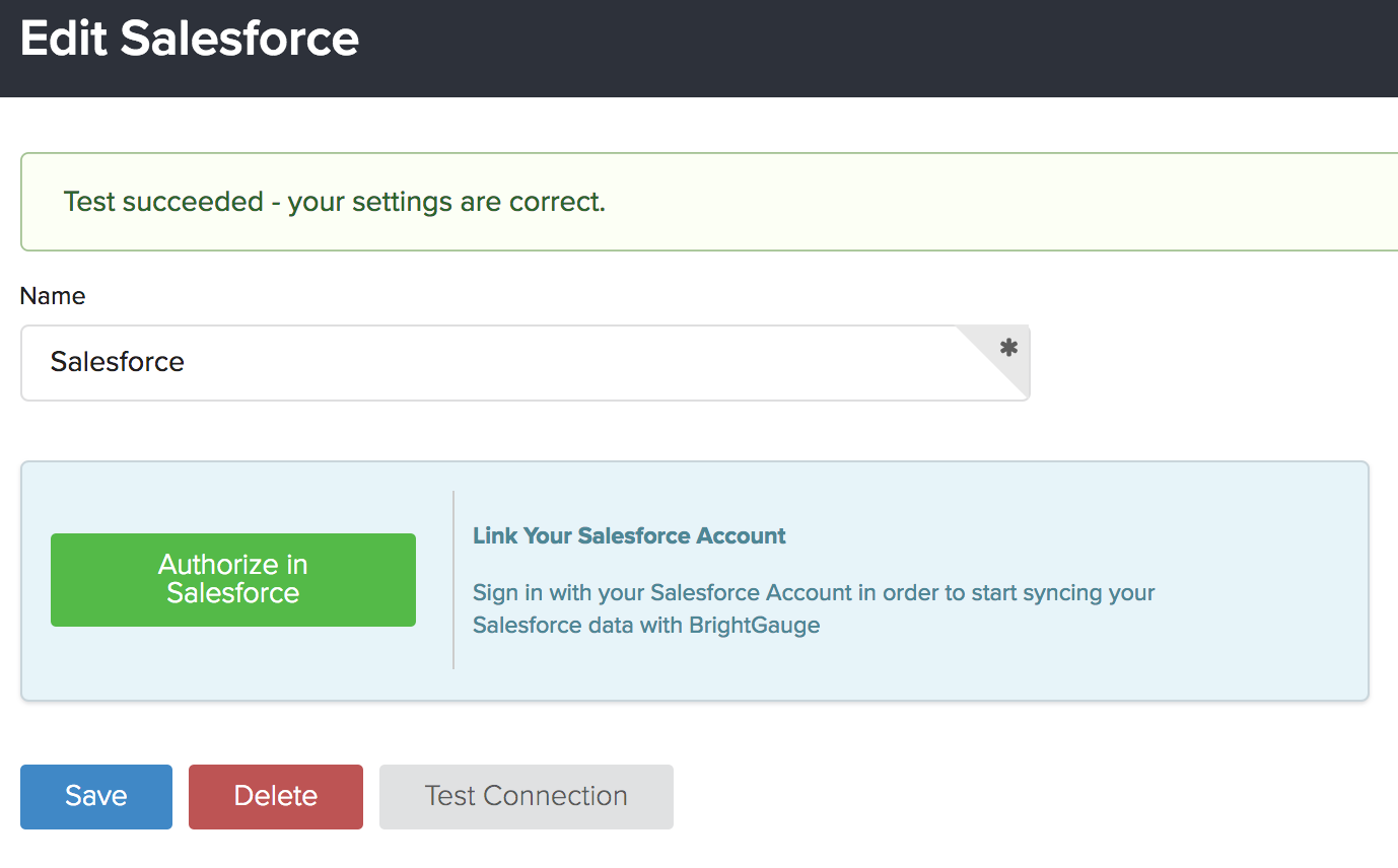 Connecting to Salesforce – BrightGauge Support