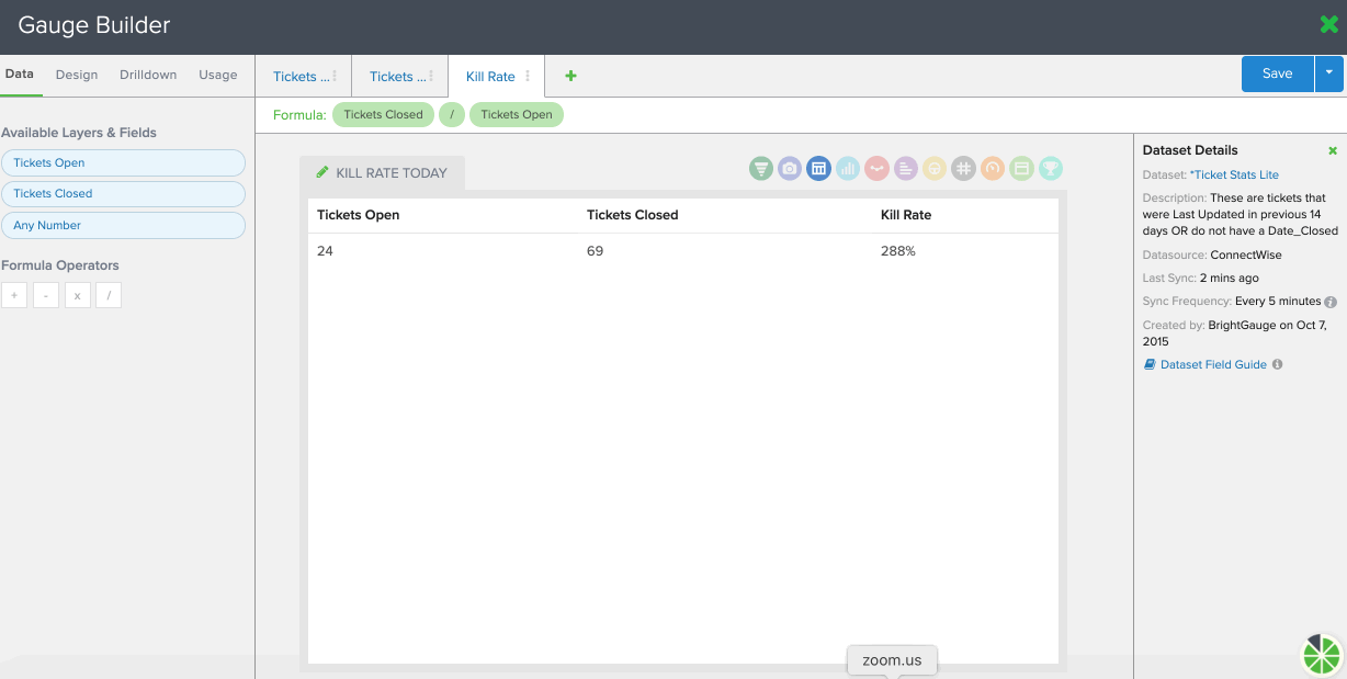 Calculated Metrics – BrightGauge Support